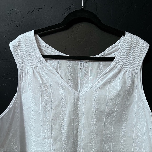 Time and Tru Women's Woven Tank Top Size:XXL color: White - Picture 4 of 9